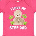 thumbnail image 4 of Inktastic Cute Sloth I Love My Step Dad with Green Leaves Boys or Girls Baby Bodysuit, 4 of 5