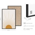thumbnail image 3 of HAUS AND HUES Framed Wall Art Boho, Southwestern Wall Art Framed, Sun Wall Decor, Contemporary Art Prints, Midcentury Wall Art, Contemporary Geometric Mid Century Modern Sun (Framed Black 24x36), 3 of 6