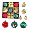 thumbnail image 2 of 35 adornos navideños para colgar, bolas de Navidad, adornos para el árbol de Navidad, Rojo Oro Verde, 2 of 9