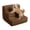 Brown, variant on PETMAKER 3-Step Pet Stairs with Removable Zippered Microfiber Cover, Tan