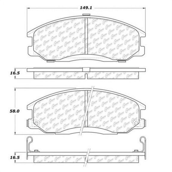 Centric 105.0903 Posi-Quiet Ceramic Brake Pad with Shims