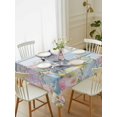 thumbnail image 2 of Easter Rectangle Tablecloth, Country Spring Bunny Eggs Botanicals Wooden Plank Waterproof & StainResistant Tablecloth, Washable Oil-proof Table Cover for Dining/Party/Wedding/Camping/Buffet 60x84 In, 2 of 9
