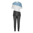 thumbnail image 5 of Itsame Sweatsuits 2pc Sets Womens Short Sleeved and Pants Fashionable Loose Shirt and Pants Two PC Gray Size L, 5 of 5