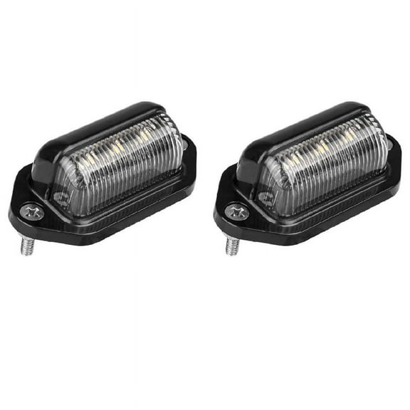 2X LED License Plate Light Waterproof License Plate Tail Light for Trailers, RV, Trucks, Boats