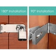 thumbnail image 4 of Cerrojo para candado, 2 paquetes de pestillo de puerta de acero inoxidable, tornillos de pestillo para puerta, ventana, garaje, jardín, plateado, 4 pulgadas, 4 of 5