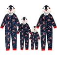 thumbnail image 3 of SYNPOS Family Matching Christmas Pajamas Set, Hooded Zippered Couple Matching Pajamas Set Onesies, 3 of 9