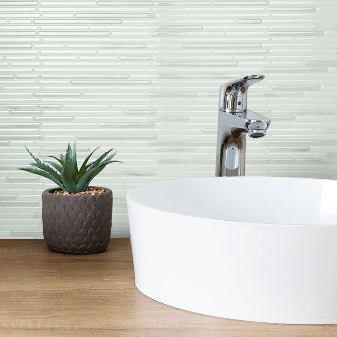Smart Tiles - Peel and Stick Backsplash Tile Trim - Premium 3D Kitchen and  Bathroom Tile Edging