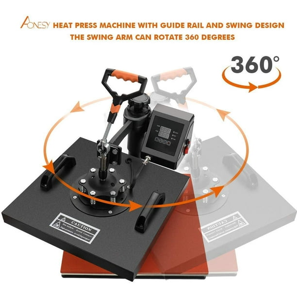 Aonesy Heat Press Machine Pro 5 in 1 Heat Transfer Machine Digital
