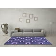 thumbnail image 3 of Ahgly Company Machine Washable Indoor Rectangle Oriental Blue Modern Area Rugs, 2' x 3', 3 of 4