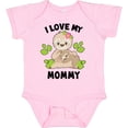 thumbnail image 3 of Inktastic Cute Sloth I Love My Mommy with Green Leaves Boys or Girls Baby Bodysuit, 3 of 5