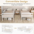 thumbnail image 4 of JERFIT Bunk Bed Twin Over Twin Pine Solid Wood Detachable Bed Frame with High Guardrails, 4 of 7