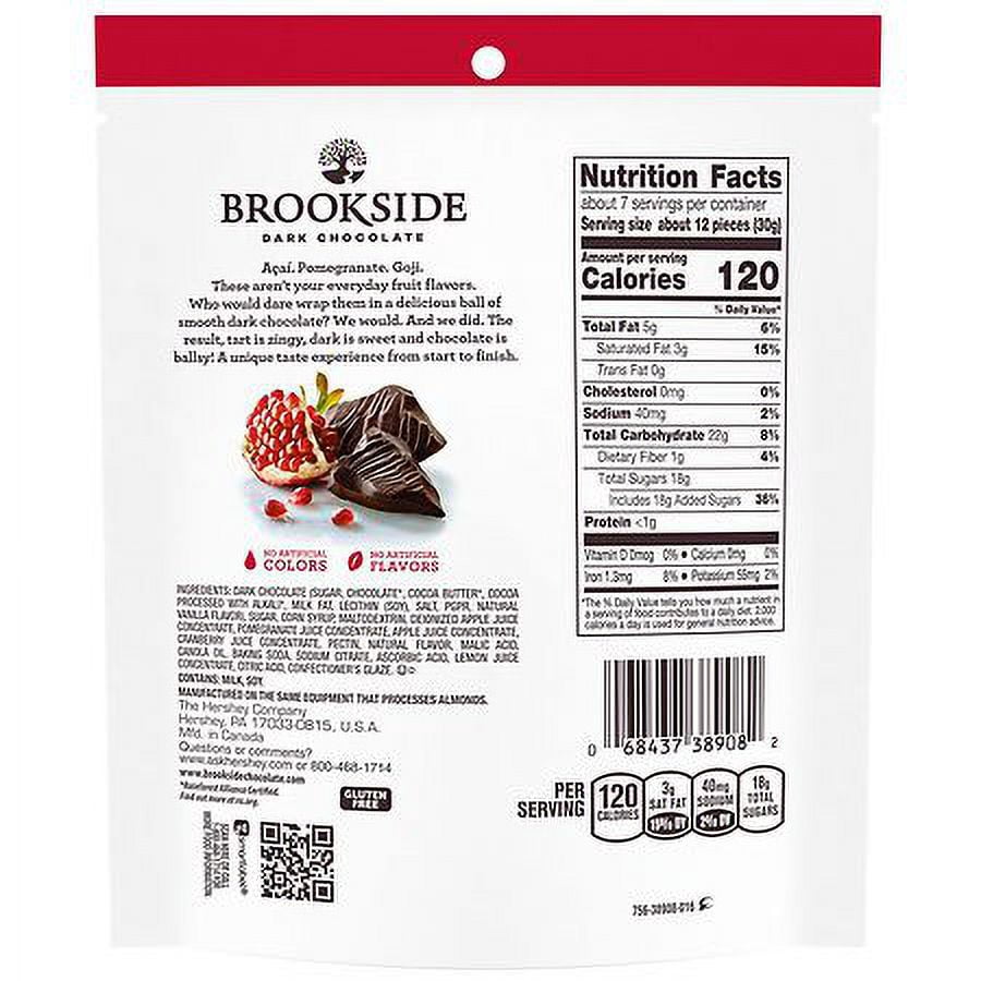 Brookside Snack Bag Dark Chocolate and Pomegranate 7.0 oz Pack of 2