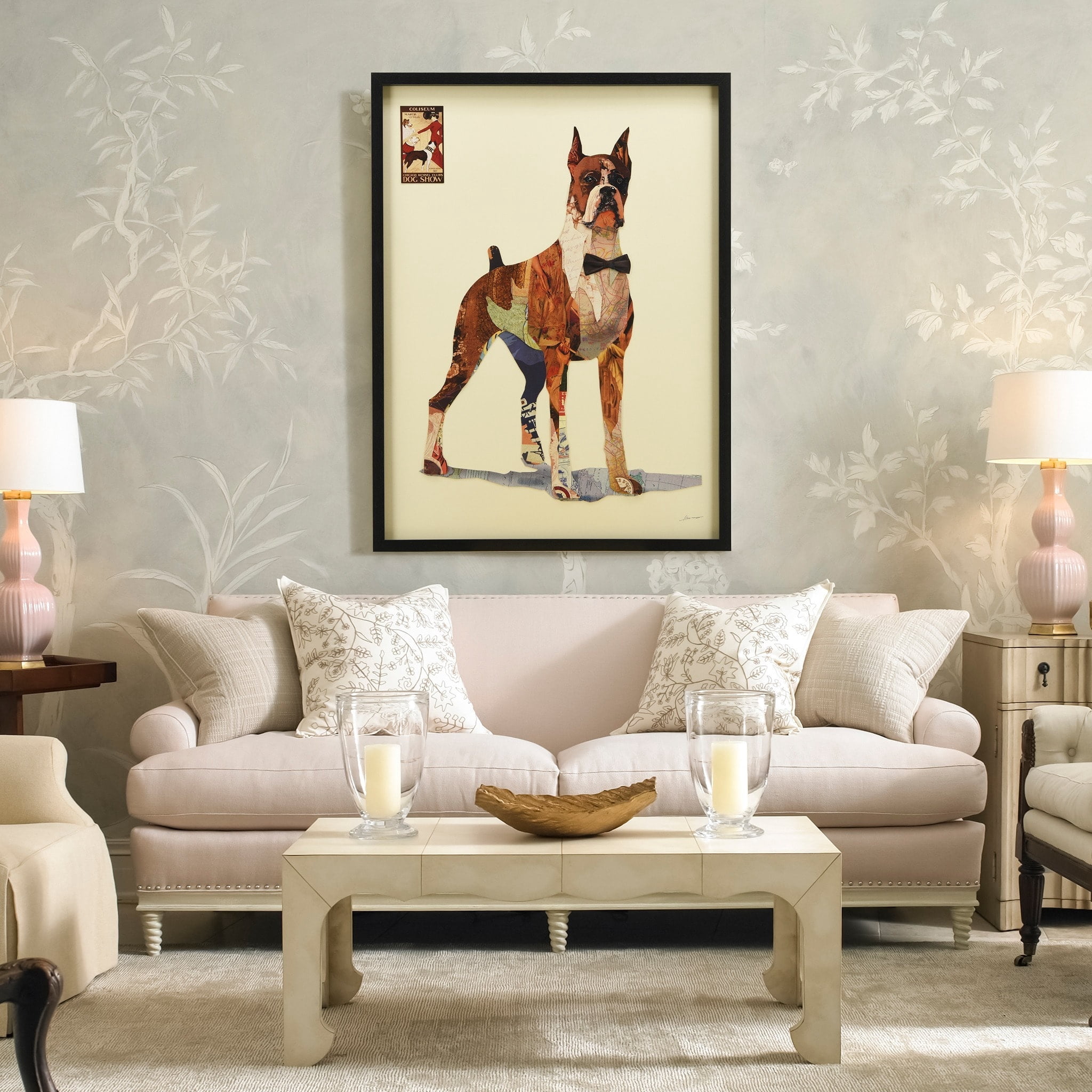 Empire Art Direct The Boxer Dimensional Collage Framed Graphic Art Under Glass Wall Art, 30" x 40" x 1.4", Ready to Hang