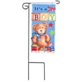 thumbnail image 4 of Blue Teddy Bear Banner Flag - It's A Boy Plant Stake Banner Flag, 4 of 4