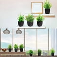 thumbnail image 5 of Small Fake Plants Mini Artificial Potted Plants Indoor Plastic Artificial Plants Aesthetic Eucalyptus Greenery Decor for Office Shelves Living Room Bathroom Bedroom (Fresh Style, 10 Packs), 5 of 5