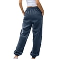 thumbnail image 5 of Women's Casual Pants Women'S Bottom Sweatpants Joggers Pants Workout High Waisted Yoga Pants With Pockets,Blue Women's Casual Pants XL, 5 of 9