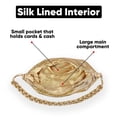 thumbnail image 5 of HDE Women's Metallic Mesh Evening Bag Braid Knotted Shoulder Purse Gold, 5 of 6