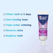 Crest Toothpaste, 3D White Advanced Teeth Whitening Toothpaste, Radiant Mint, .85 oz Travel Size