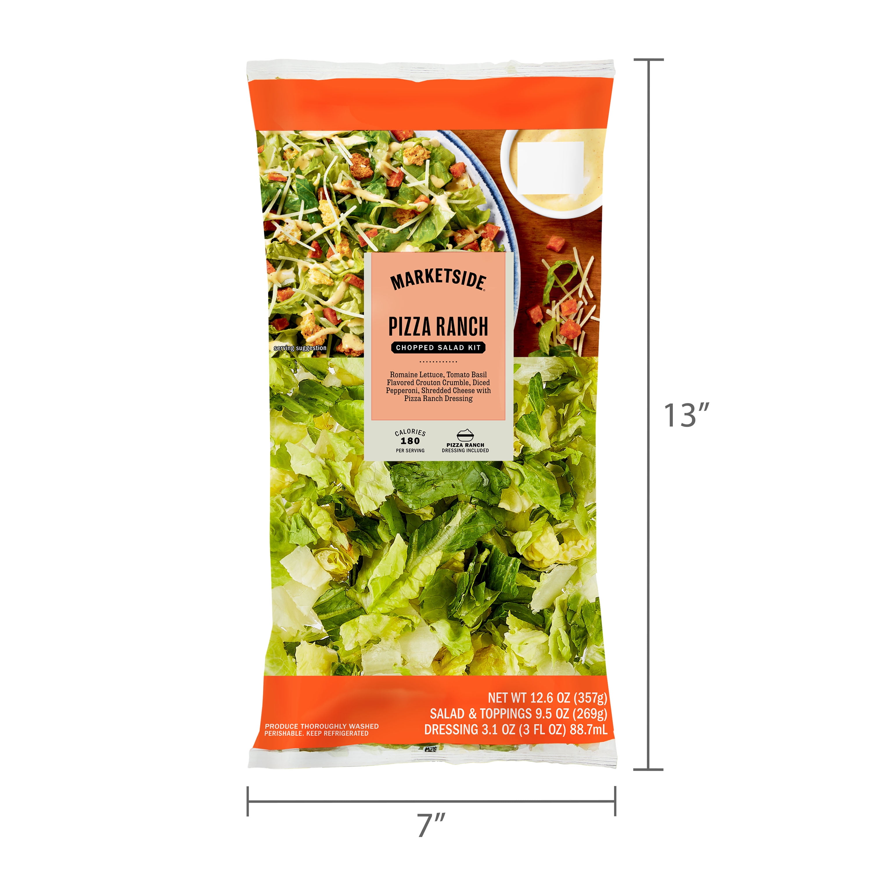 Marketside Pizza Ranch Chopped Salad Kit, 12.6 oz Bag