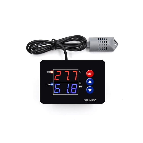 Xingzhi Thermostat Craftsmanship LED Screen Dual Display Digital Thermostat 12V Household Supplies Humidity Regulator Cooling Control 12V