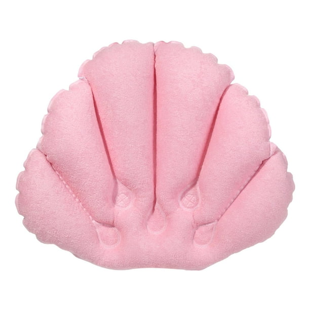 Almohada de baño para bañera, cómoda, suave, impermeable, antideslizante, para el hogar, para relajarse. Rosado