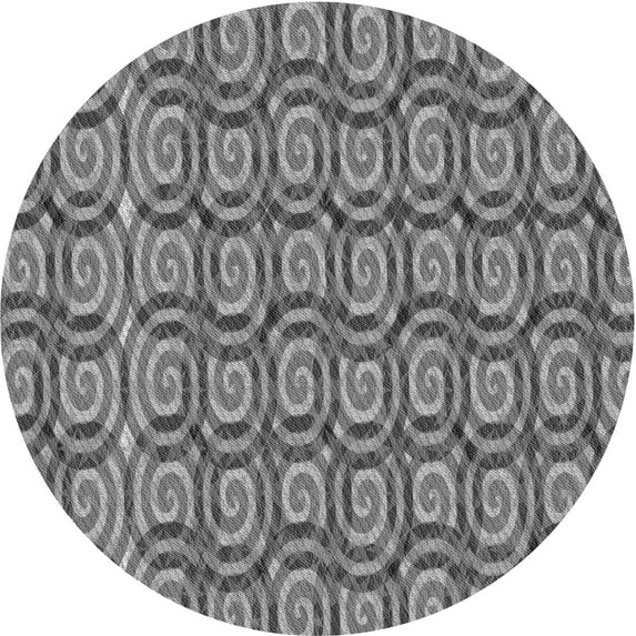 Ahgly Company Indoor Square Patterned Gray Dolphin Gray Area Rugs, 3' Square