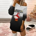 thumbnail image 2 of Lilgiuy Women Off The Shoulder Christmas Printed Long Sleeve Sunflower Fall Casual Dress, 2 of 6