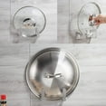 thumbnail image 2 of Stainless Steel Pot Lid Holder, Wall Mounted Pot Cover Rack Storage Rack Chopping Board Punch Free Multi Functional Kitchen Rack, 2 of 5