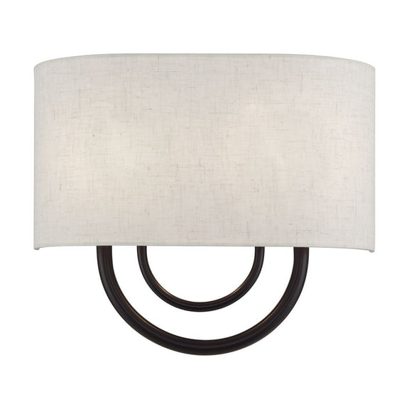 60272-92 Livex Lighting Stratton - 2 Light ADA Wall Sconce-11 Inches Tall and 13 Inches Wide-English Bronze Finish