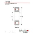 thumbnail image 3 of MAPLE ACE 604-ZZ Ball Bearing Supreme Metal Shielded 4x12x4 mm, 604 ZZ, 3 of 5