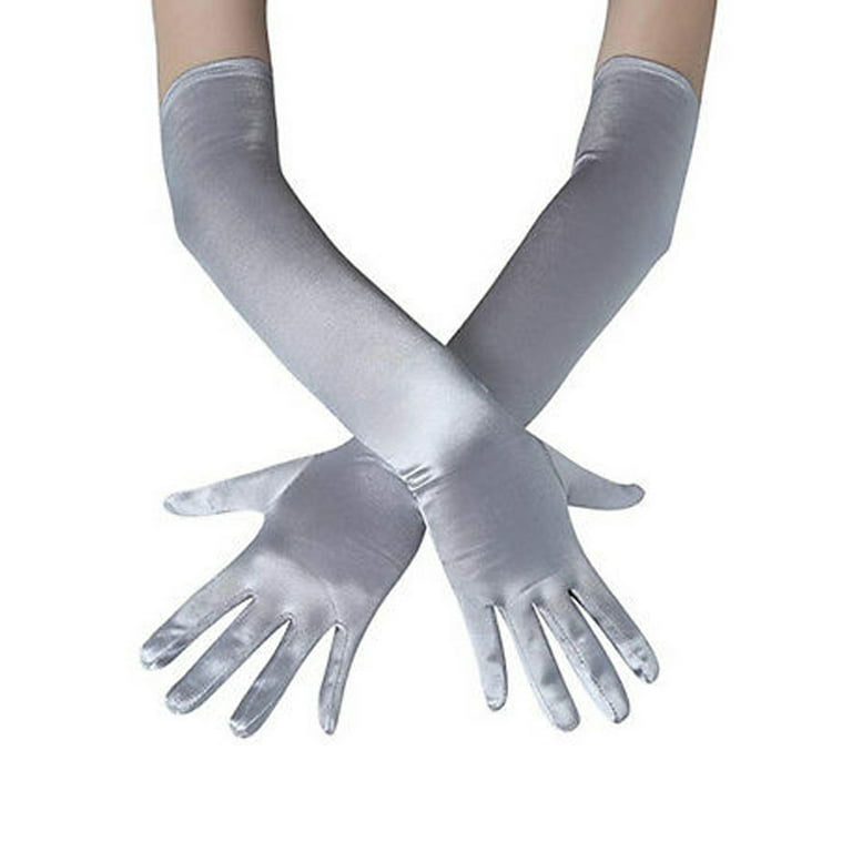 Sunisery Women Long Satin Opera Evening Party Prom Costume Gloves
