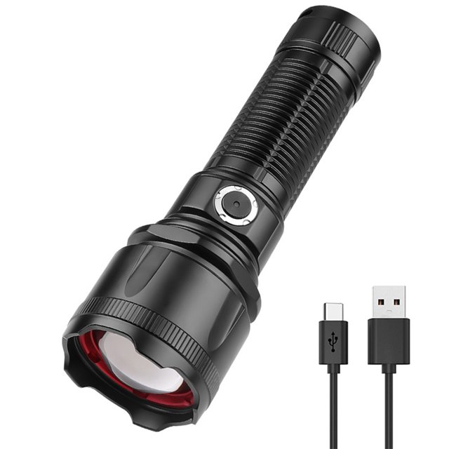 Potente Linterna Led 30W Lámpara De Mano 1200Lm Led Antorcha 5 Engranaje Luz De Trabajo Al Aire Libre Distancia De Iluminación 1500M Tmvgtek Para Estrenar