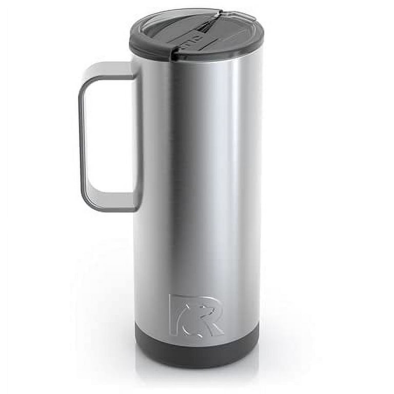 RTIC 20 oz Coffee Travel Mug with Lid and Handle, Stainless Steel  Vacuum-Insulated, Hot and Cold Drink, for Car, Camping, Black
