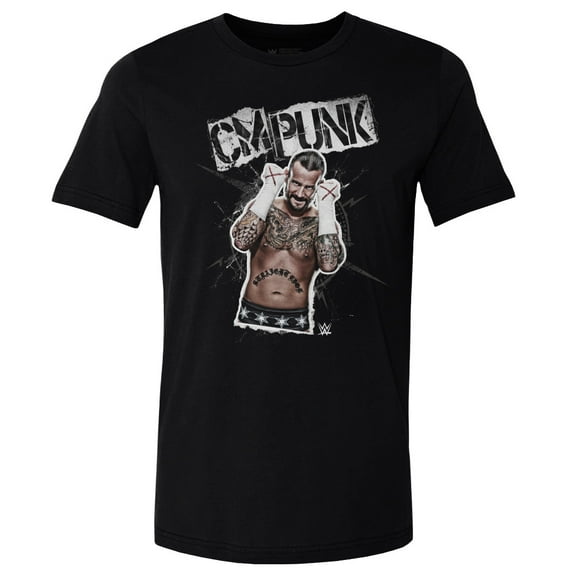 Men's 500 Level Black CM Punk Grunge T-Shirt