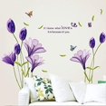 thumbnail image 1 of LiveGallery - Calcomanía de pared con diseño de flor de lirio, extraíble, para bricolaje, mariposa, flor, vid, decoración de pared, mural para sala de estar, TV, fondo, habitación de niños y niñas, decoración de dormitorio (morado) Ormromra WMPH-1826, 1 of 8