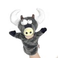 thumbnail image 1 of Marionetas de dedo de mano de animal, muñeco de peluche, juguetes educativos para bebés, simulador de zorro, oso y tiburón, juguetes de peluche suaves, juego de muñecas de anime para niñas, toro, to, 1 of 5