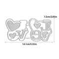thumbnail image 2 of Troqueles de corte de metal KSAVDFG Shadow Heart para el Día de San Valentín, 2 of 8