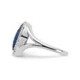 thumbnail image 4 of Blue Druzy Quartz TearDrop Ring in Sterling Silver, 4 of 5