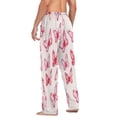 thumbnail image 6 of Pink Butterflies Men's Lightweight Pajama Bottoms Stretch Elastic Waist Side Pockets Spring Fall, 6 of 7