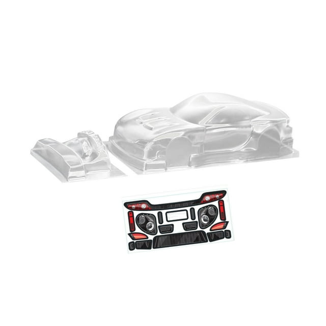 KLKCMS RC Car Body Shell RC Car Body Unpainted with Stickers RC Truck Cab PC Clear Body