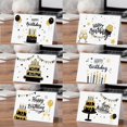 thumbnail image 3 of Tarjetas de cumpleaños Sutjxc doradas de 10 x 15 cm con sobres, paquete de 6, 3 of 8
