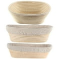 Bread Proofing Basket,Storage Basket with Linen Liner Cloth