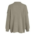 thumbnail image 4 of GEWSEY Womens Cropped Cardigan Knit Button Up Sweater 2025 Fall Lantern Sleeve Jacket Coats (Light Gray, S), 4 of 7