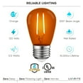 thumbnail image 2 of Luxrite 24-Pack S14 Edison LED Orange Light Bulb 0.5W Colored LED Bulbs for Outdoor String Lights UL Listed E26 Base, 2 of 7