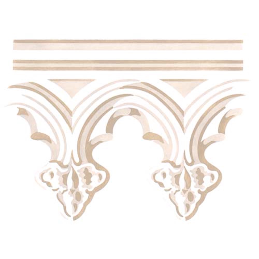 Gothic Molding Wall Stencil SKU 3291 by Designer Stencils Walmart