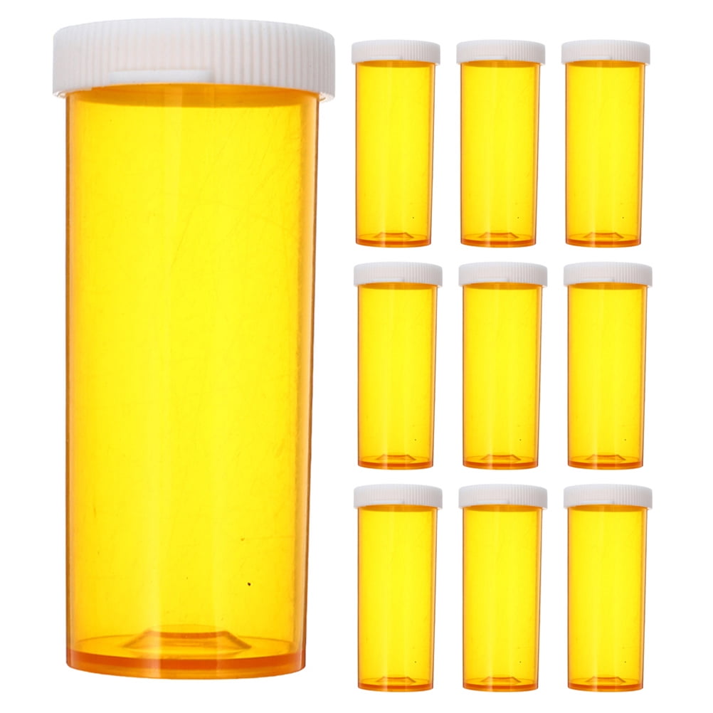 WRISTBIQUE 20Pack Plastic Organizer Pill Organizer Yellow Moisture Resistant