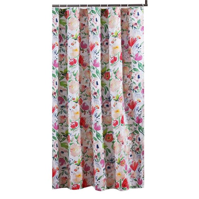 Benjara BM218740 72 x 72 Po Rideau de Douche avec Imprimé Floral&44; Multi Couleur