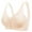 #0012-Beige, variant on Xucatan Daisy Bras Older Women Seamless No Underwire Front Closure Push Up Comfortable Bralette Full Coverage Plus Size Gift