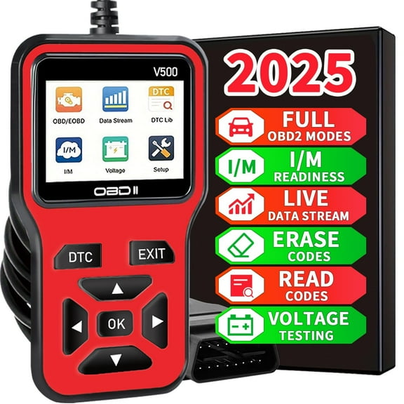 OBD2 Scanner Diagnostic Tool - Check Engine Light Code Scanner Tool with Reset, DTC, Data Stream, I/M Readiness, Car & Truck Scan Tool for All Vehicles Since 1996