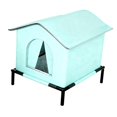 thumbnail image 3 of Casa para gatos al libre, casa para mascotas con patas elevadas, resistente al viento, cálida, impermeable, refugio para gatos callejeros, tienda S, 3 of 8